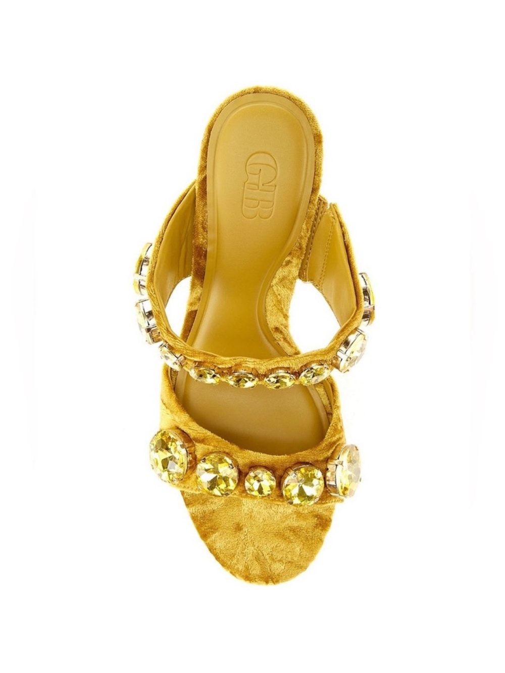 NWT Gianni Bini News-Flash Velvet Jewel Ornament Dress Slide Sandals Sz 6,5 - Picture 3 of 13